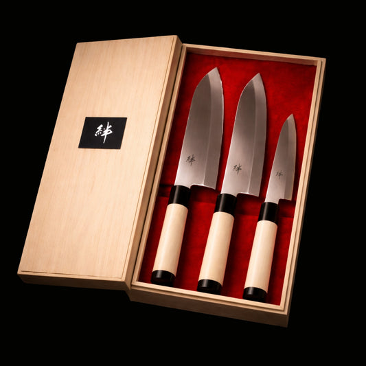 THREE KNIFE SET(Santoku,Gyuto & Petty Knife)